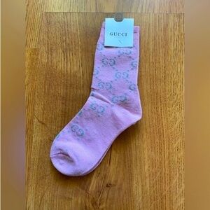 Luxury Pink Gucci Crew Socks